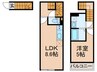 カインドネス金町 1LDKの間取り