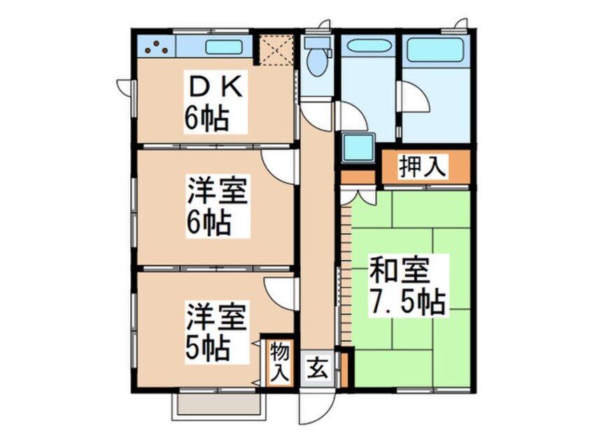 間取図 シティハイムタヌマ