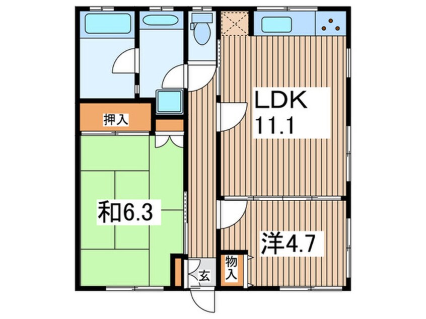 間取図 シティハイムタヌマ