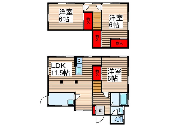 間取り図 松戸市上本郷戸建て