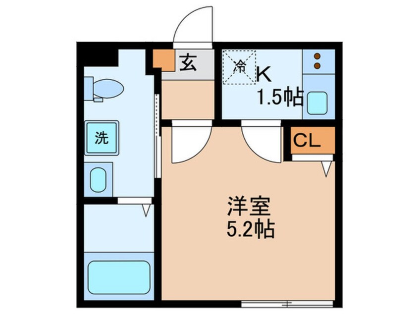 間取図 ベイルーム川崎平間