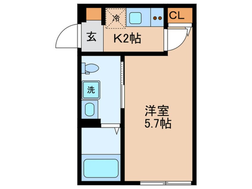 間取図 ベイルーム川崎平間