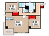 ＭＩＬＬＥ浦和仲町 2LDKの間取り
