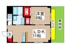 蔵屋マンション第二 1LDKの間取り