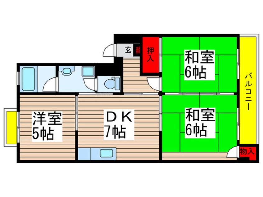 間取図 マンションなしや１号棟