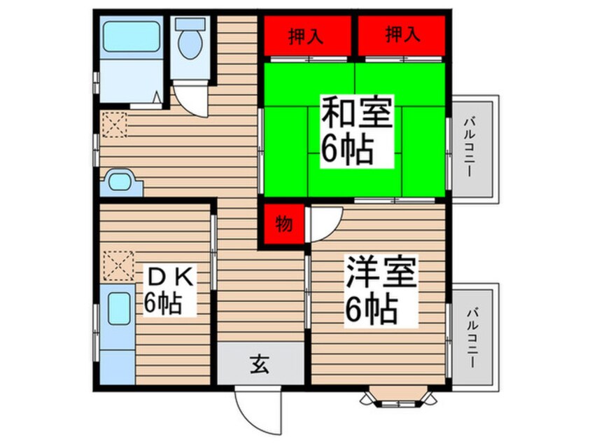 間取図 サニ―ヒルズ