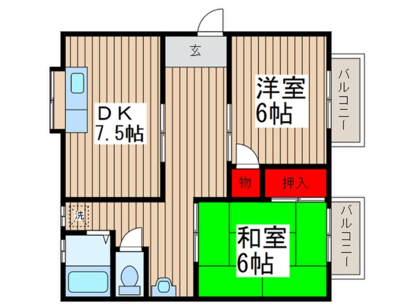 間取図 サニ―ヒルズ