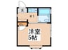 シティ若草台 1Kの間取り