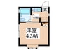 シティ若草台 1Kの間取り