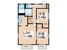 Ｄ・Ｄ　ＨＯＵＳＥ　Ａ 2LDKの間取り
