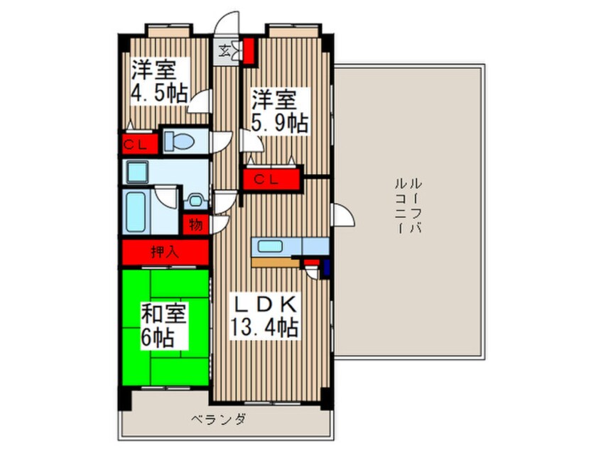 間取図 プレイヤ－ド戸田
