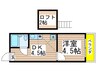 スカイメゾン東船橋 1DKの間取り