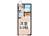 千歳台マンション 1Kの間取り