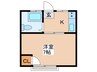 近藤ビル 1Kの間取り