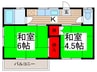 コーポ野島 2Kの間取り