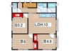アイネス森下 2LDK+Sの間取り
