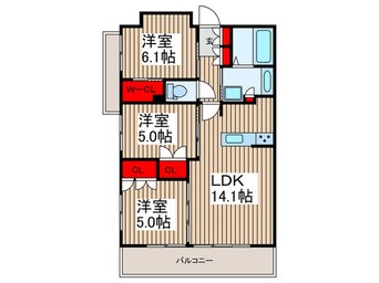 間取図 イニシア浦和常盤(802)