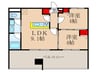 コンフォリア新宿 2LDKの間取り