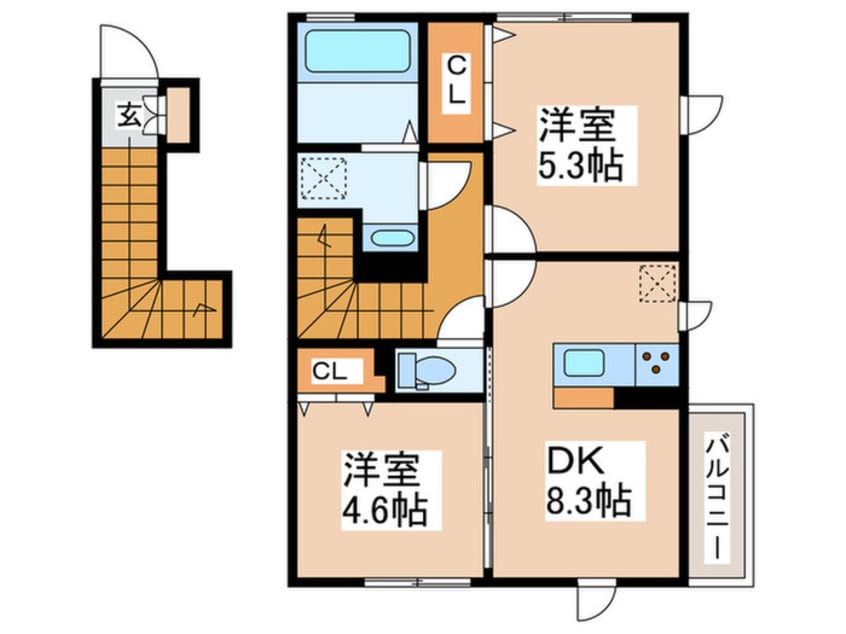 間取図 クレールコート