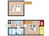 stage本千葉 1Kの間取り