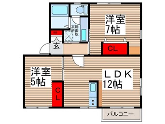 間取図 メゾントパ－ズ