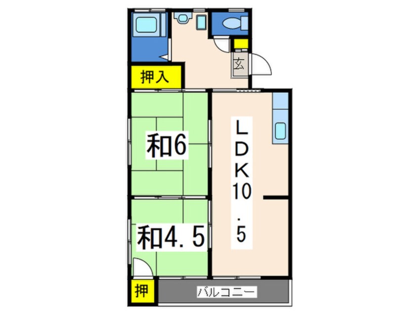 間取図 第二黒潮ビル