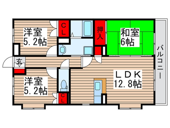 間取り図 サンハイツミナミ