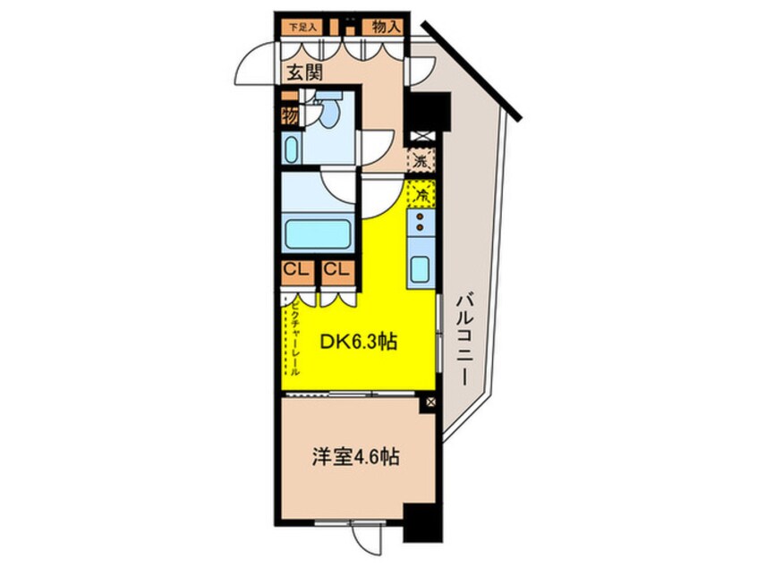 間取図 ｻﾞ･ﾊﾟｰｸﾊﾋﾞｵ荏原中延ﾌﾟﾚｲｽ