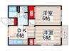 エスポワールⅡ 2DKの間取り
