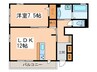 ヴィラ多摩 1LDKの間取り