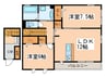 ヴィラ多摩 2LDKの間取り