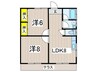 コーポ石渡Ｅ 2LDKの間取り