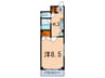 ＣＬビル 1Kの間取り