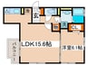シャルム野川 1LDKの間取り
