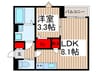 robot home 蒲生 1LDKの間取り