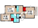 ルリアン加賀の間取図