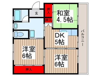 間取図 ビレッジハウス所沢２号棟