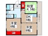 ビレッジハウス所沢２号棟 3DKの間取り