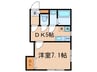 ルミエール喜多見 1DKの間取り