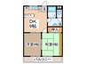 メゾン・ド・ベル 2DKの間取り