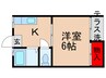 S番館梅田 1Kの間取り