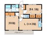 等々力ヴァレ－Ａ 2LDKの間取り