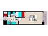 WAVE谷在家 1Kの間取り