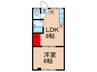 ブラウンハウス 1LDKの間取り
