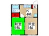 あけぼの荘 2Kの間取り
