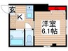 クレセール雅 1Kの間取り