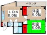 ハイツ吉村 2LDKの間取り