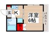 平野ハイツⅣ 1Kの間取り