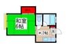 コーポ清美 1Kの間取り