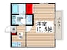 ドミ－ル六番街 1Kの間取り